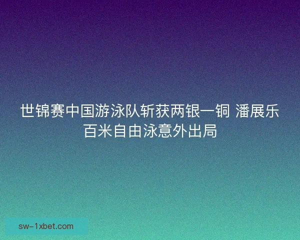 世锦赛中国游泳队斩获两银一铜 潘展乐百米自由泳意外出局